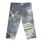 Denim Mimicry Game Capri leggings
