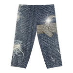 Denim Mimicry Game Capri leggings