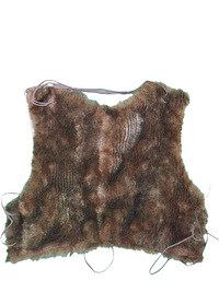 ZIA Faux fur open back lace up top